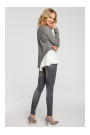 M333 Asymmetric layered blouse - grey