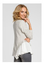 M333 Asymmetric layered blouse - light grey