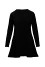 B042 Tunic with a front split - black