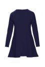 B042 Tunic with a front split - navy blue