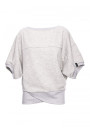 B048 Oversized blouse with a wrap detail - light grey