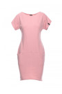 B050 Midi dress with in-seam pockets - powder