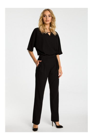 M334 Jumpsuit with kimono sleeve - black