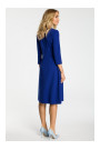 M335 Dress with box pleat in front - royal blue
