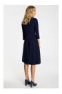 M335 Dress with box pleat in front - navy blue
