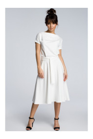 B067 Flared dress - ecru