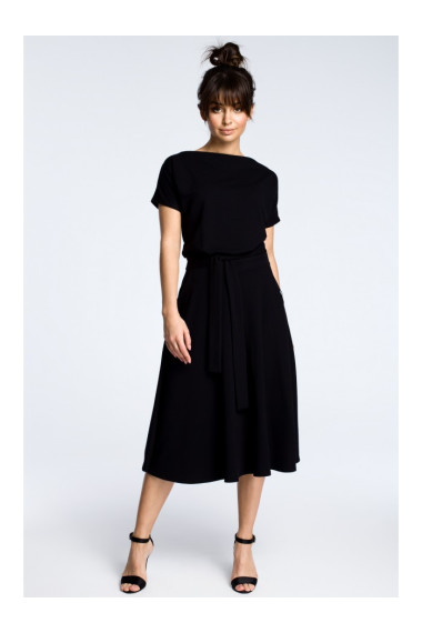 B067 Flared dress - black