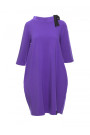 B070 Oversized dress with a tie tape detail - purple