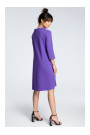 B070 Oversized dress with a tie tape detail - purple