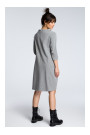 B070 Oversized dress with a tie tape detail - grey