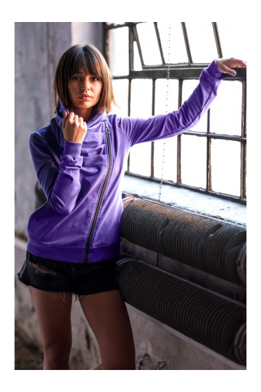 B071 Zipped sweatshirt - purple