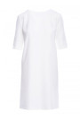S113 Minimalist dress with back v-neck - ecru