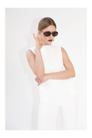 S115 Wide leg jumpsuit - ecru