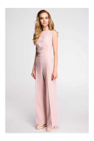 S115 Wide leg jumpsuit - powder