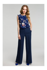 M378 Wide leg trousers - navy blue