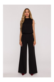 M382 Jumpsuit with split back - black