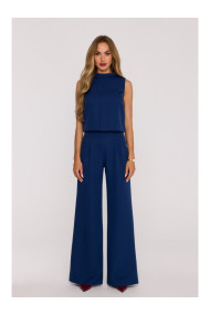 M382 Jumpsuit with split back - navy blue