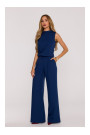 M382 Jumpsuit with split back - navy blue