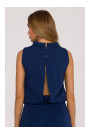 M382 Jumpsuit with split back - navy blue