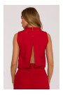 M382 Jumpsuit with split back - red