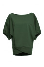 B079 Oversized blouse with a wrap detail - military green
