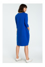 B083 Oversized dress with a front pocket - royal blue