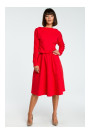 B087 Dress fit and flare midi - red