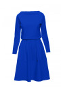 B087 Dress fit and flare midi - royal blue