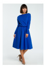 B087 Dress fit and flare midi - royal blue