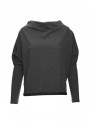 B094 Oversized top with a back V-neck - graphite