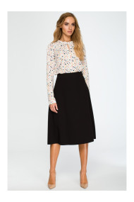 S133 A-line midi skirt - black