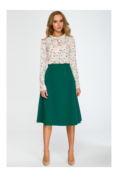 S133 A-line midi skirt - green