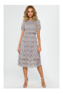 M405 Lace crop top midi dress - grey