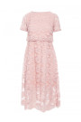 M405 Lace crop top midi dress - pink
