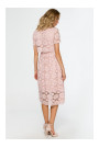 M405 Lace crop top midi dress - pink