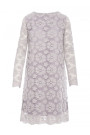 M406 Lacy a-line dress with long sleeves - grey