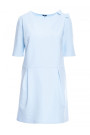 M422 Drop waist dress with a bow - light blue