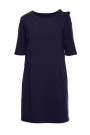 M422 Drop waist dress with a bow - navy blue