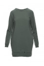B101 Oversized tunic with split sides - military green