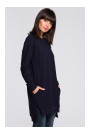 B101 Oversized tunic with split sides - navy blue