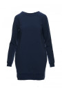 B101 Oversized tunic with split sides - navy blue