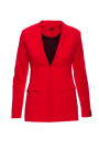 B102 Cotton-blend open blazer - red