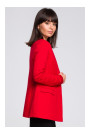 B102 Cotton-blend open blazer - red