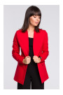 B102 Cotton-blend open blazer - red