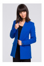 B102 Cotton-blend open blazer - royal blue