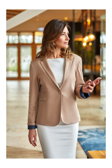 S154 Single button blazer - beige