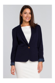 S154 Blejers ar vienu pogu - tumši zils