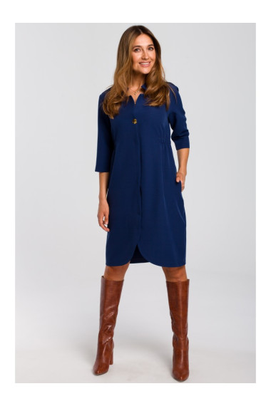 S189 Žaketes kleita - tumši zila