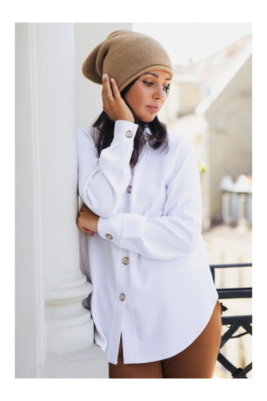 BK044 Slaida cepure ar cepuri - karameļu krāsā