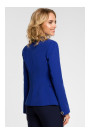 M051 Jaka ar pīķainu apkakli un aizdari ar vienu pogu - karaliski zila